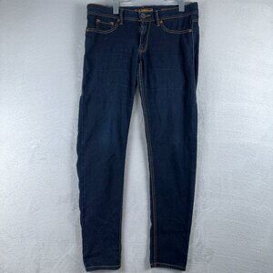 2 BWU Skinny Jeans Super Low Rise Embroidered Pockets Womens Blue Size 11